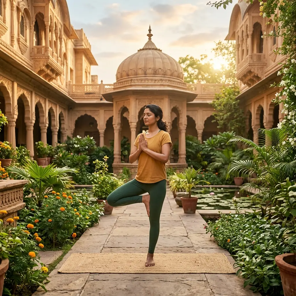 Yoga and wellness training session